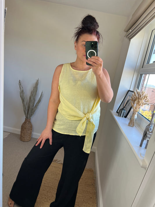 Linen Toe Top - Lemon