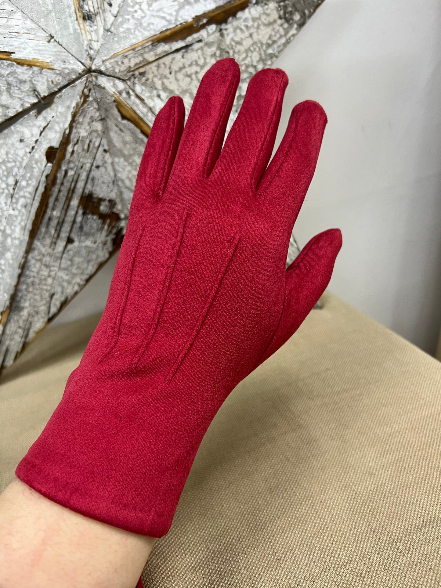 Gloves with Touch Screen Finger - Red