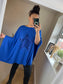 Sequin Star Poncho Jumper - Cobalt