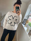 Flower Chunky Jumper - Cream