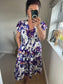 LOTTIE Midi Button Dress with Pockets - Purple