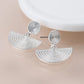 Peace of Mind - Silver Plated Half Moon Drop Earrings