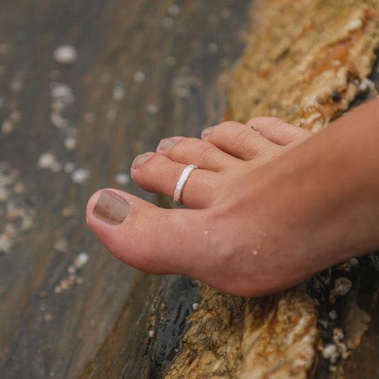 Silver Plated Adjustable Toe Ring - Minimalist