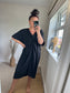 Twist Front Dress - Black