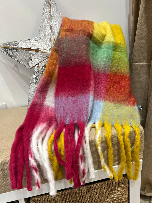 Blanket Scarf - Bright Check
