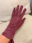 Faux Suede Gloves - Wine