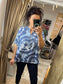 SANDY Cotton Shirt - Tie Dye Light Blue