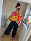 Bright Puff Sleeve Blouse