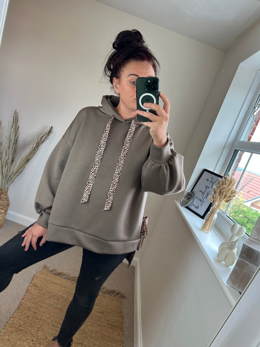 Leopard Hoodie - Mocha