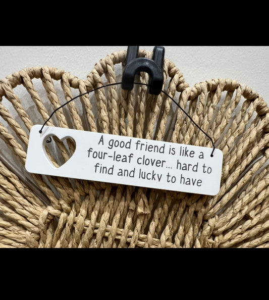 Wooden Hanging Signs - Four Leaf Clover
