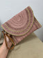 Straw Envelope Bag - Dusky Pink