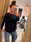 Button Side Jumper - Navy