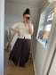 Split Front Wrap Trousers - Chocolate