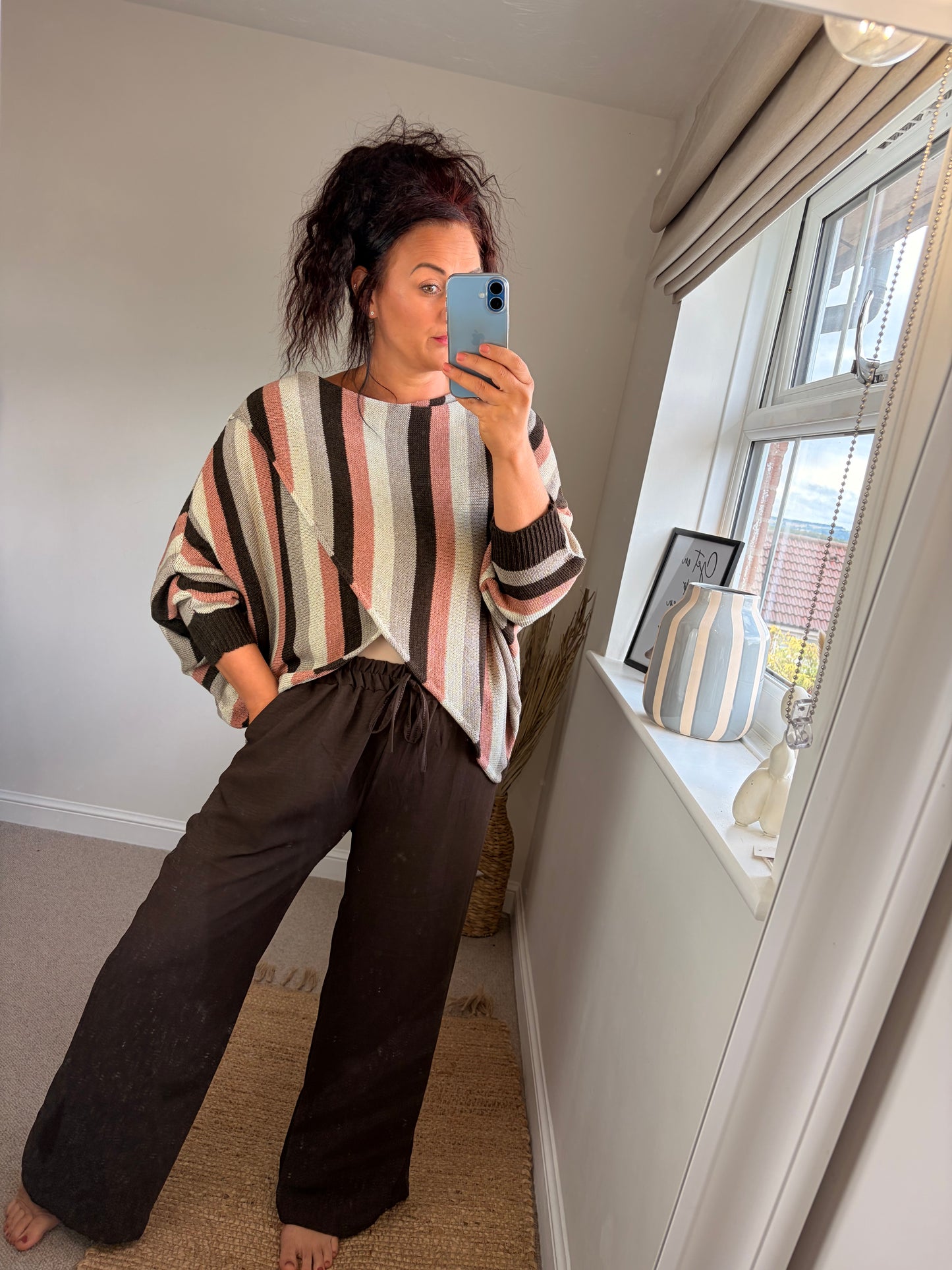 Wrap Knit - Stripe Blush