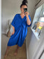 Twist Front Dress - Cobalt