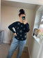 Studded Star Jumper - Black