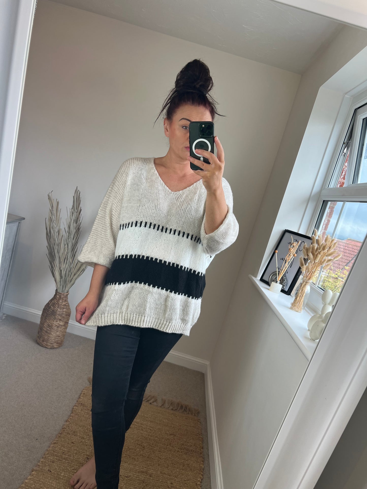 Patch Work Jumper - Cream