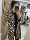 Long Leopard Print Cardigan