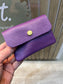 Leather Purse - Purple