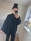 Raw Edge Jumper - Black