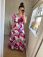 LOTTIE Maxi Button Dress with Pockets - Magenta