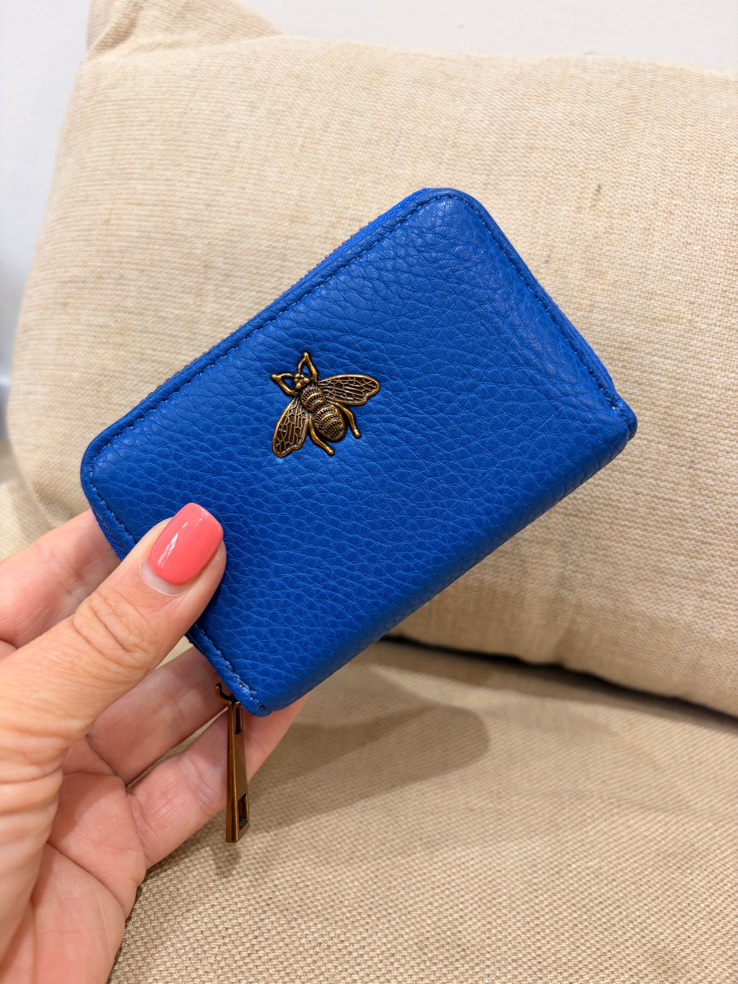 Bee Cardholder - Cobalt