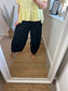 Barrel Leg Linen Trouser - Black