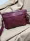 Double Compartment Crossbody Bag - Wine