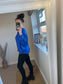 Button Back Jumper - Cobalt