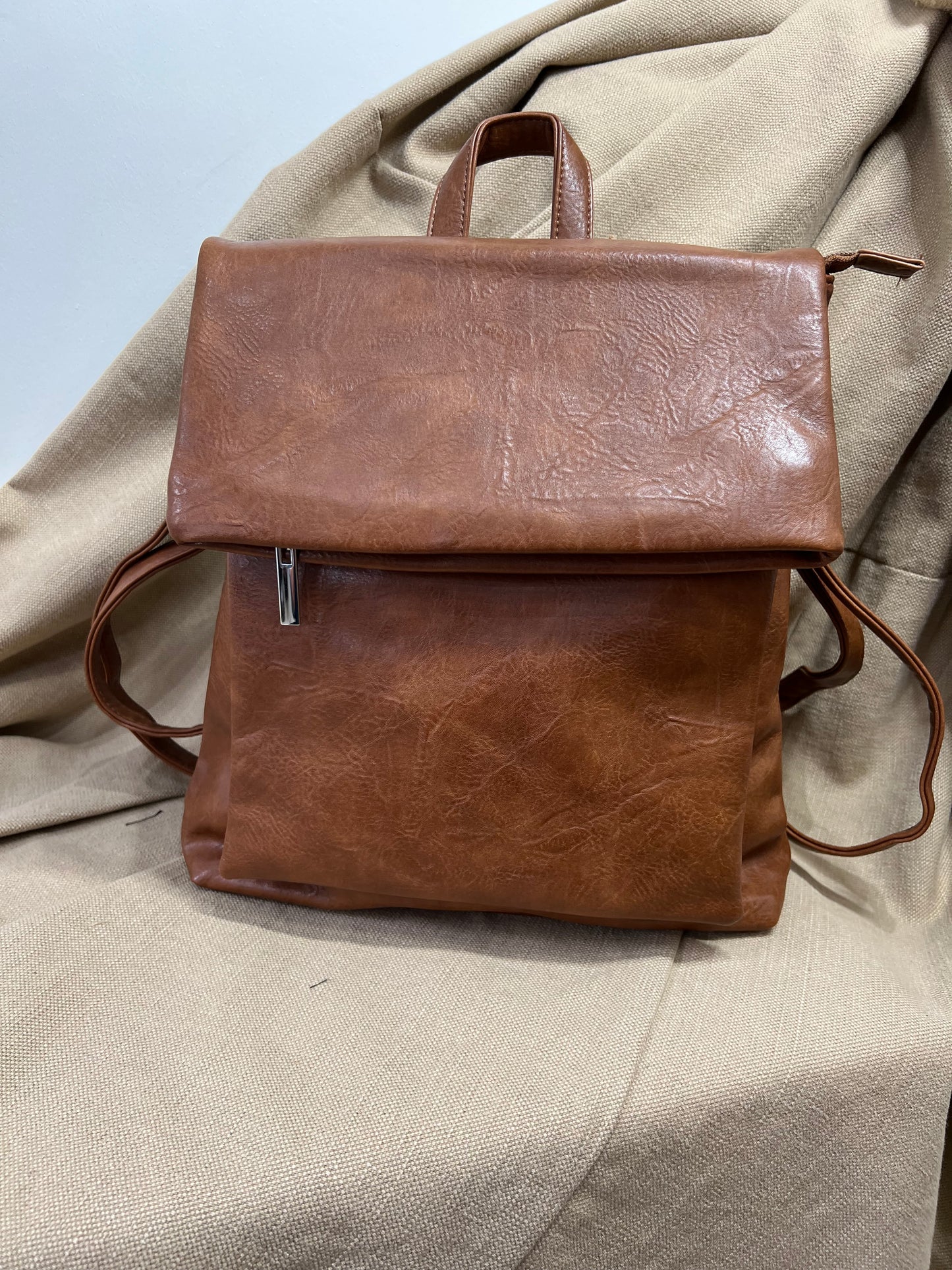 Fold over Rucksack - Tan