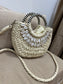 Straw Shell Bag - Cream