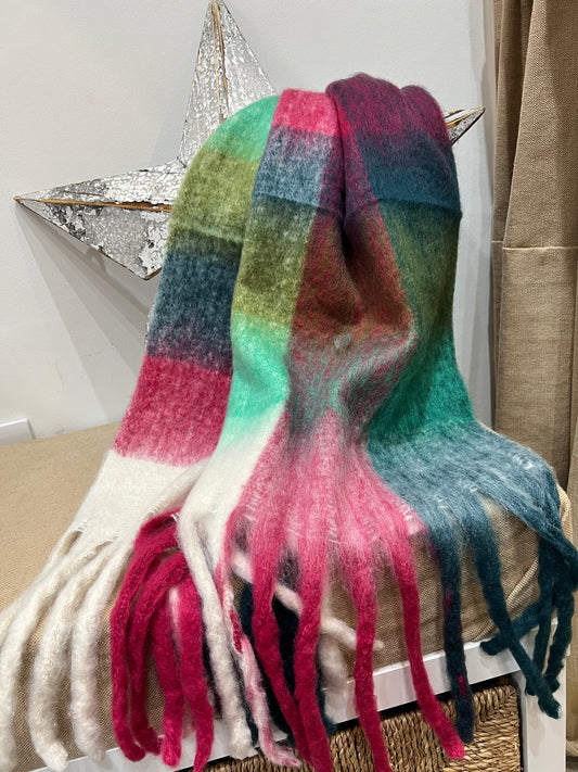 Blanket Scarf - Bright Check