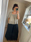 Linen Smock Top - Mocha