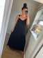 Silver Coil Midi Dress - Black