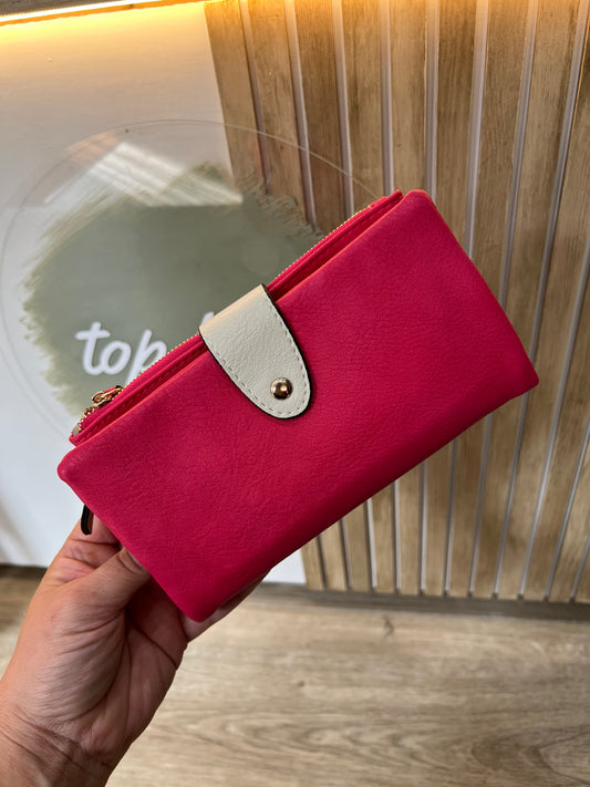 All-In-One Purse - Cerise/Cream