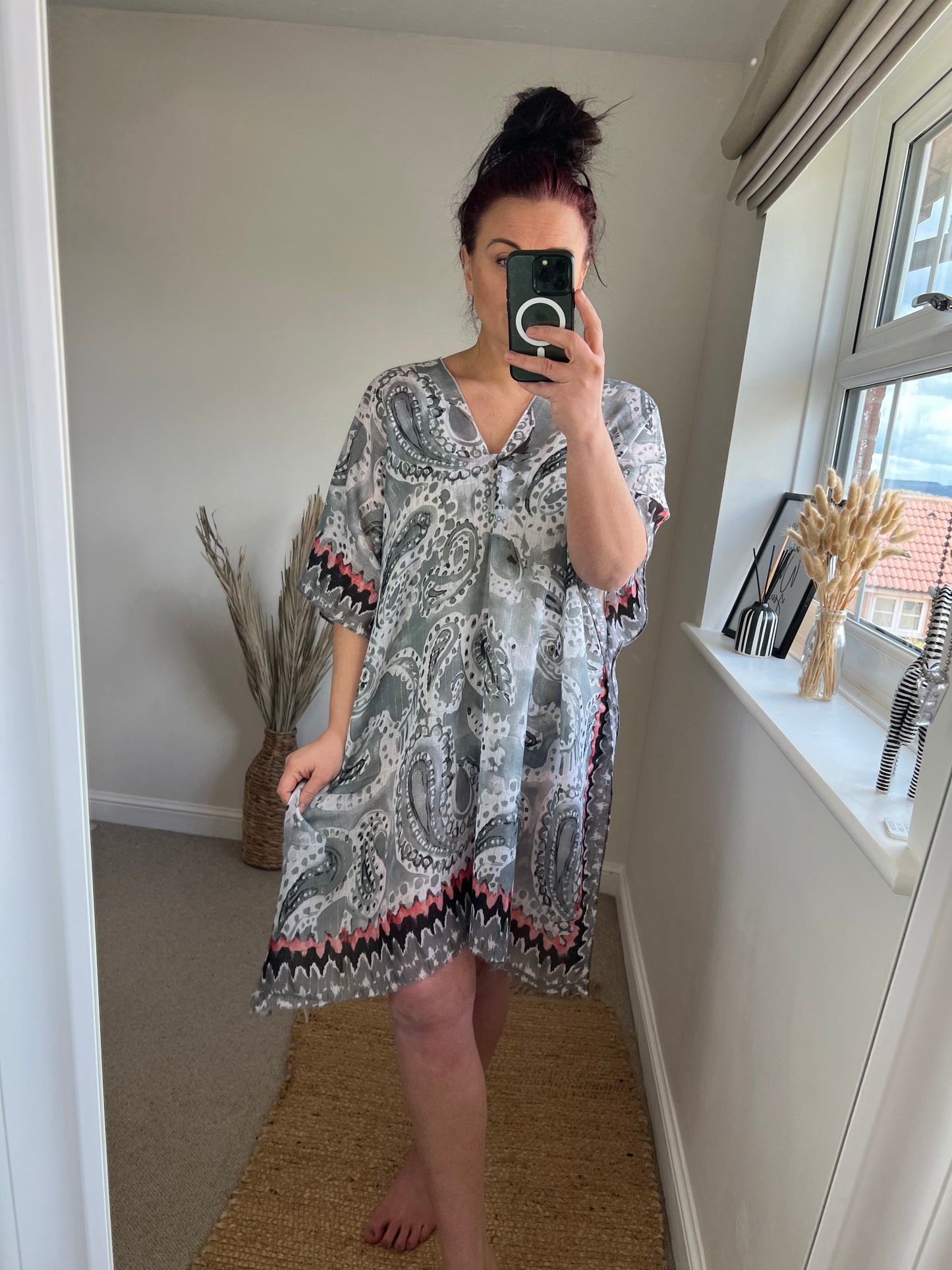 Kaftan Cover Up - Paisley Black