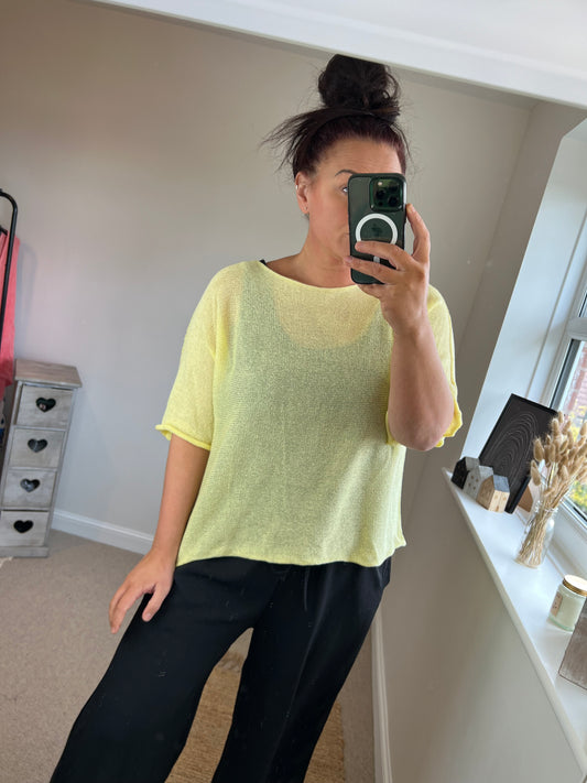 Fine Knit Top - Lemon