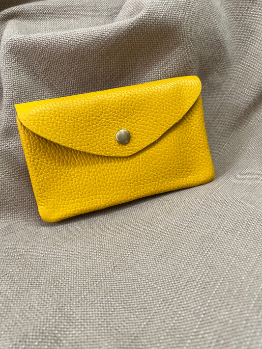 Long Leather Purse - Yellow