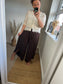 Split Front Wrap Trousers - Chocolate