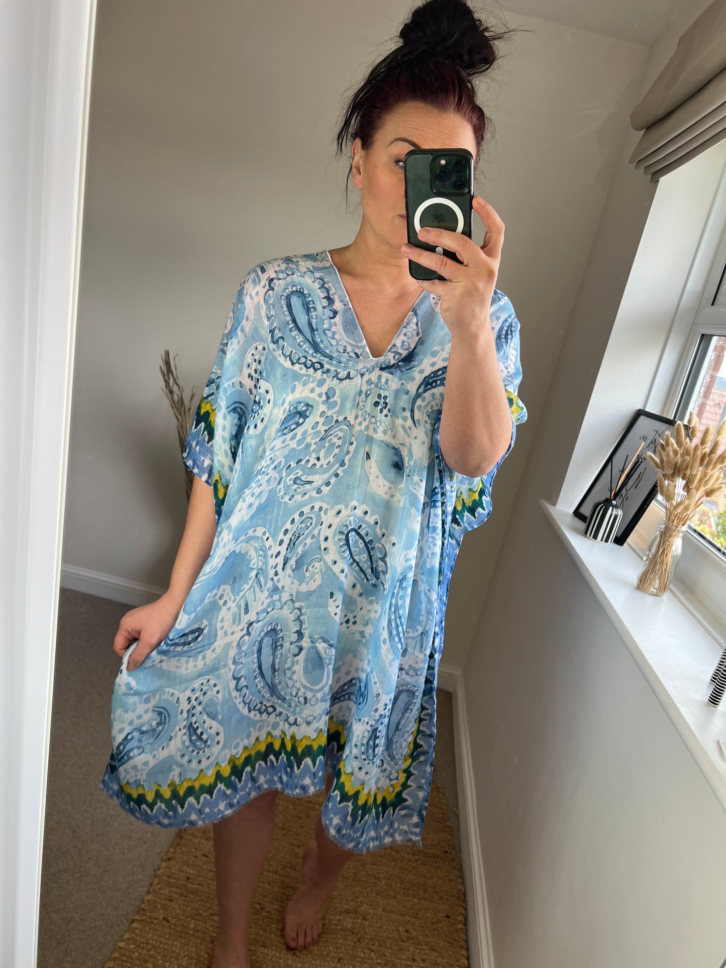 Kaftan Cover Up - Paisley Blue