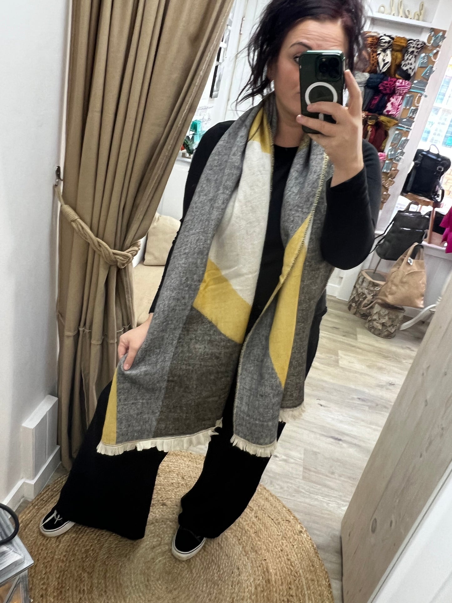 Blanket Scarf - Yellow