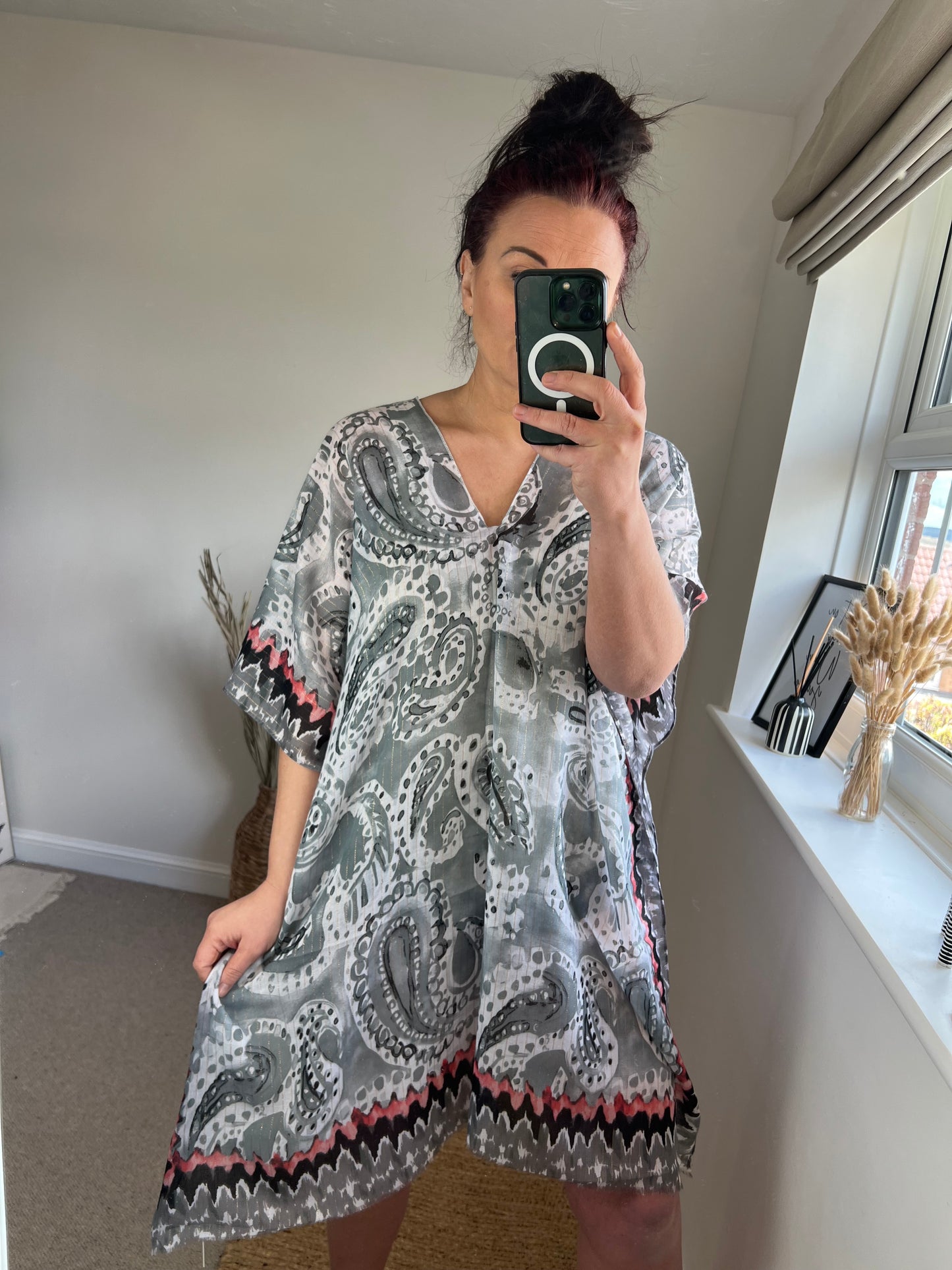Kaftan Cover Up - Paisley Black