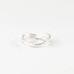 Silver Plated Adjustable Ring - Layered Wave