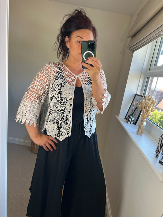 One Button Cardi - Beige