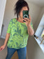 Leaf Cotton Top - Lime