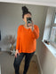 Soft Knit Short Jumper - Orange