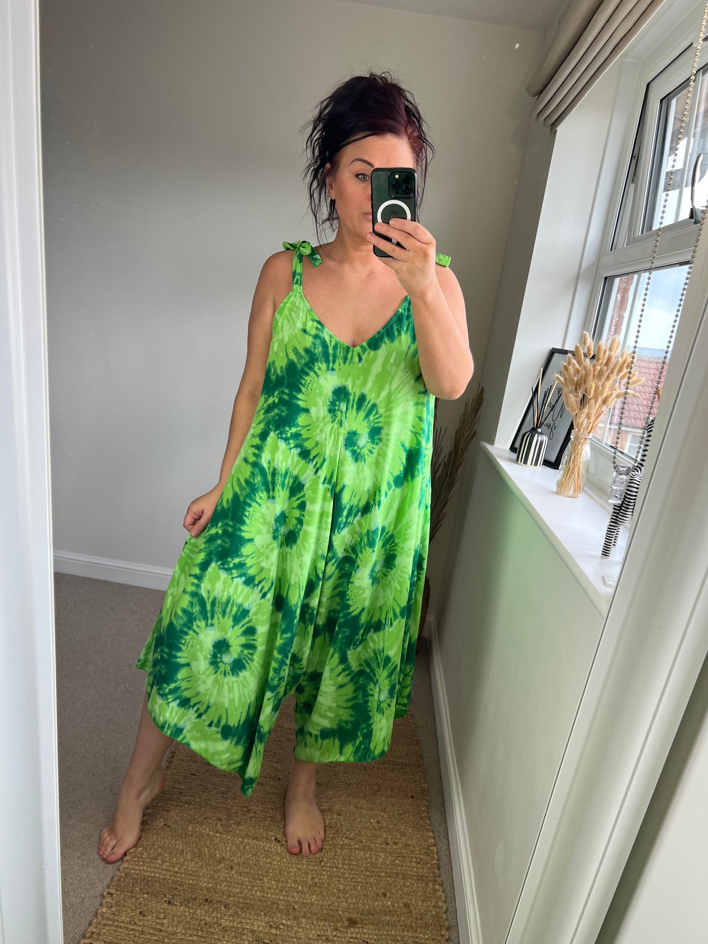 Tie Dye Jumpsuit - Green