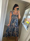Ditsy Floral Midi Dress - Navy