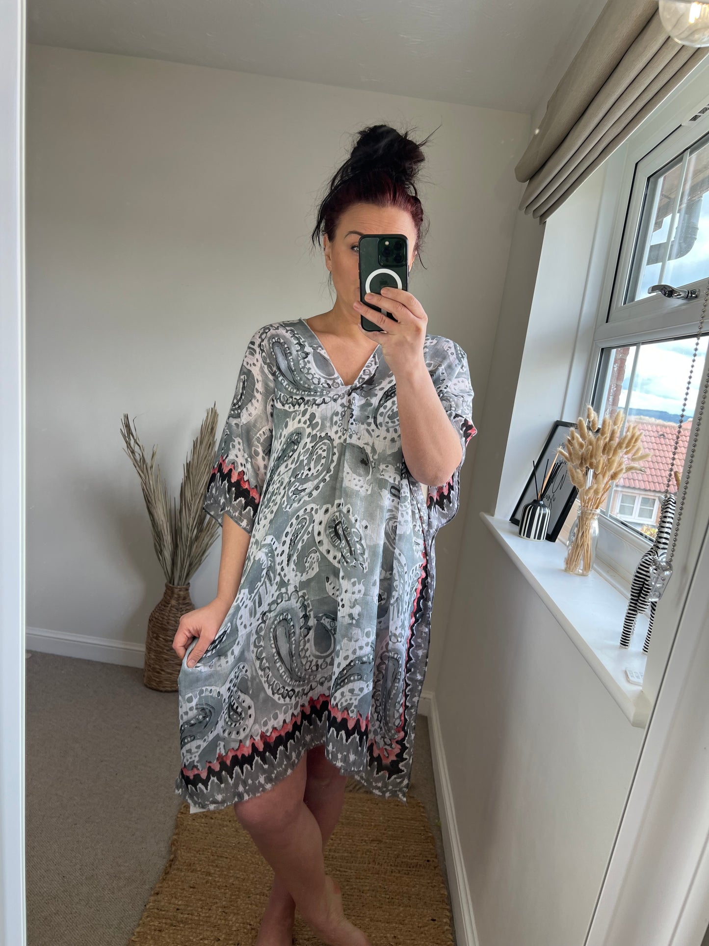 Kaftan Cover Up - Paisley Black