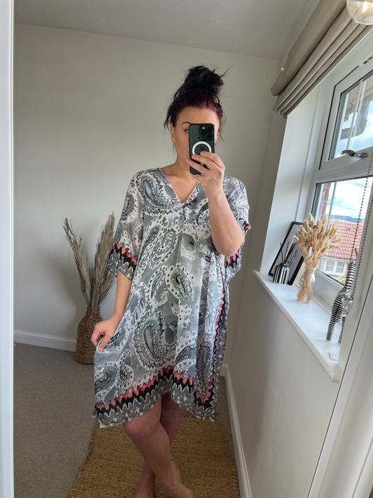 Kaftan Cover Up - Paisley Black